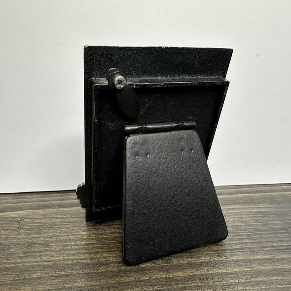 Vintage Miniature Pewter Picture Frame Cat Sitting in Window 3"x2.25" No Glass - Picture 2 of 9